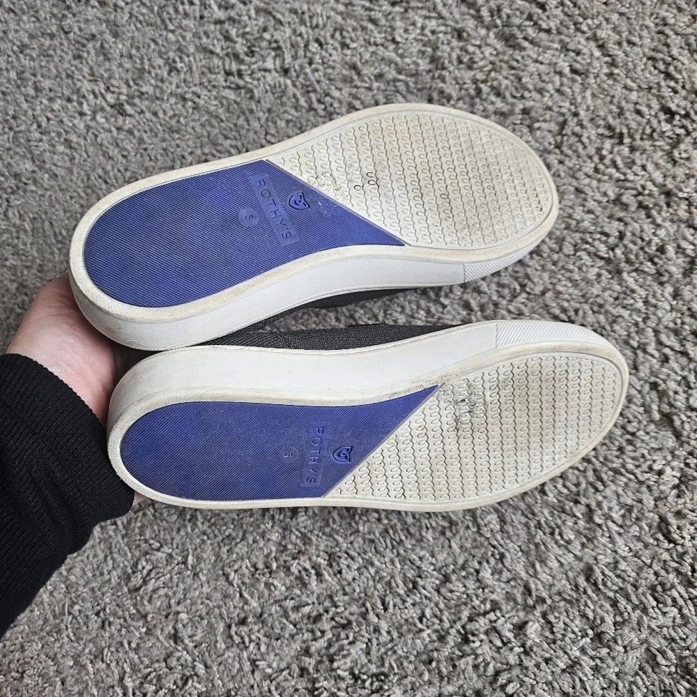 Rothy's The Original Slip On Sneakers in Navy Blue Size 5